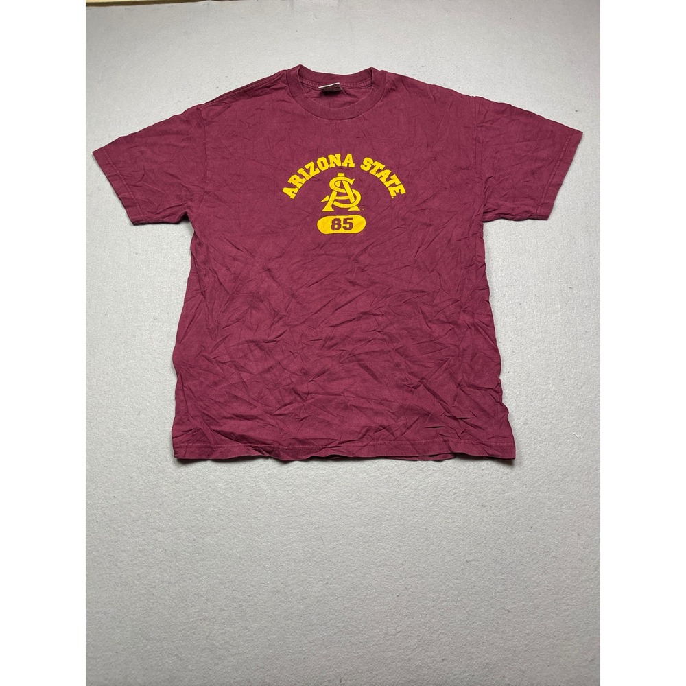 TJC Arizona State T Shirt 100 Cotton Maroon Large Mens